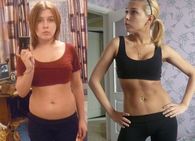 before and after following a zero-carb diet