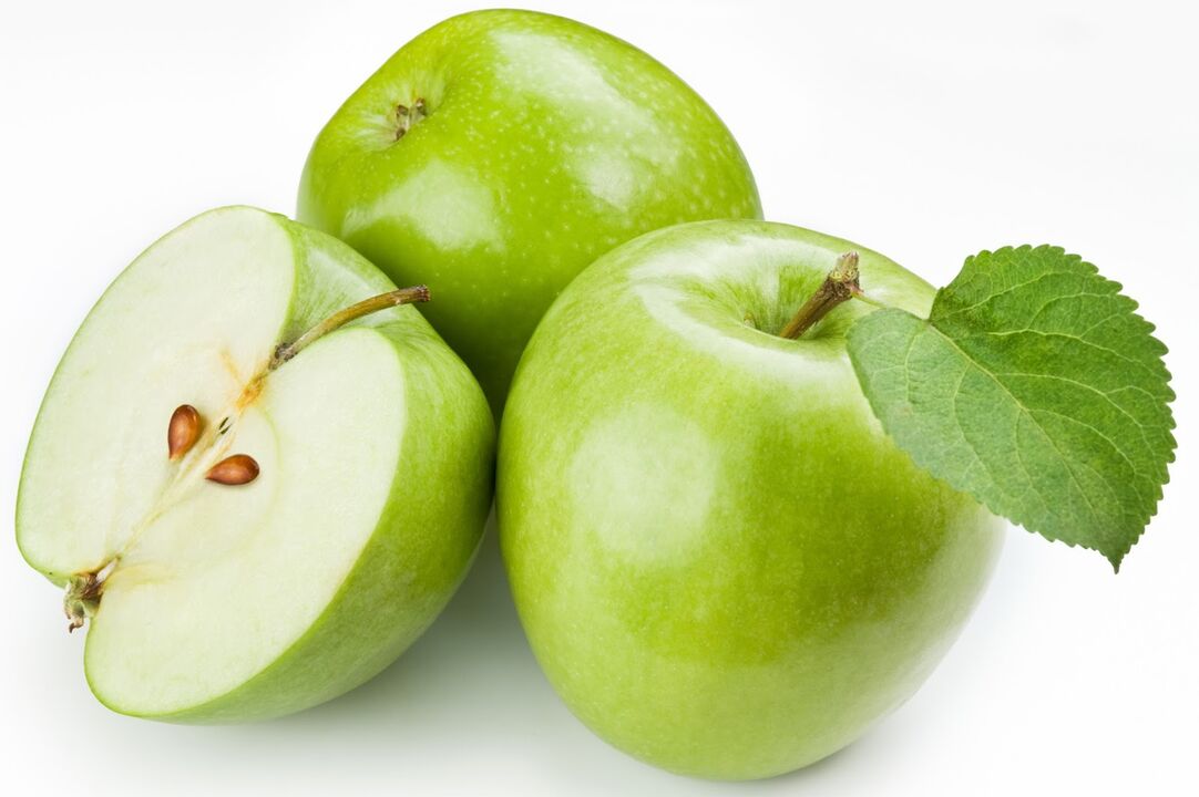 Apples can be included in the kefir fasting day diet